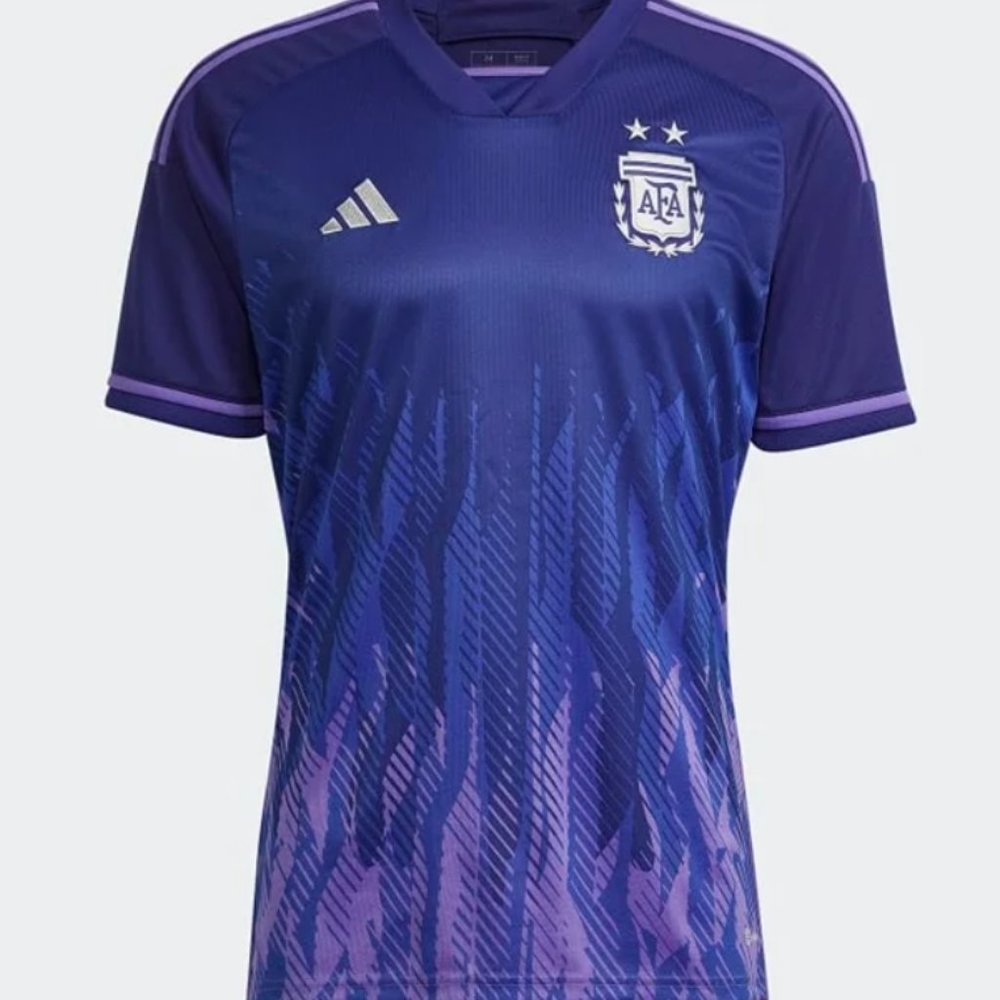 Replica original ARGENTINA 22 AWAY JERSEY 2XL (Men's) MESSI ADIDAS - NEW -PURPLE